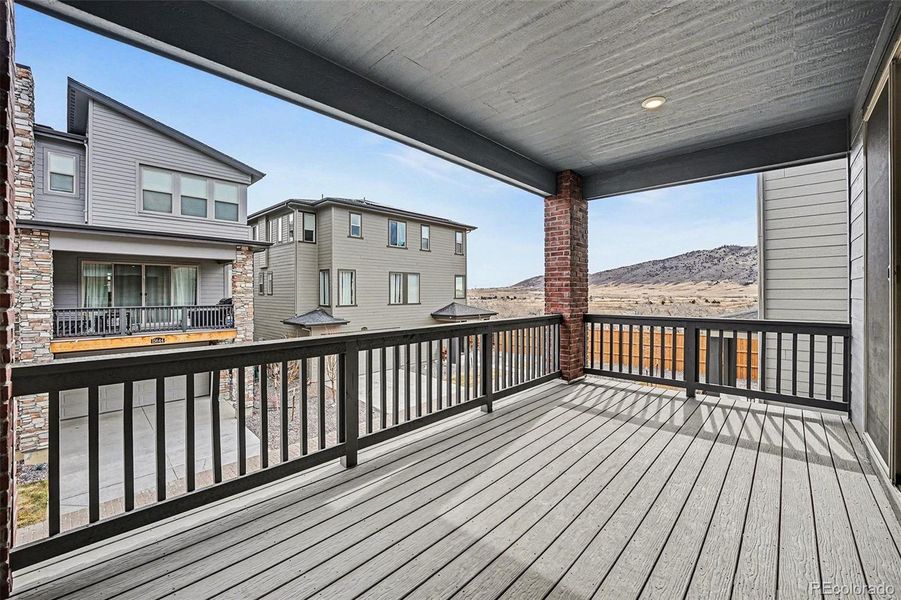 Exterior details and patio area of a home in Red Rocks Ranch, Morrison (Image 29).