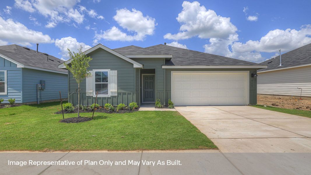 Front exterior of a new home in Bollinger, Maxwell, TX, highlighting curb appeal (Image 1). Front exterior of a new home in Bollinger, Maxwell, TX, highlighting curb appeal (Image 1).
