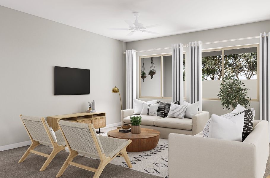 Representative furnished interior of a home built from the Spring Plan 50-2 by Tri Pointe Homes in Abel Ranch, Goodyear (Image 4).