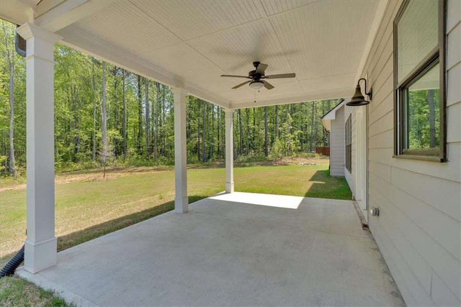 Exterior details and patio area of a home in Springside Reserve, Powder Springs (Image 4). Exterior details and patio area of a home in Springside Reserve, Powder Springs (Image 4).
