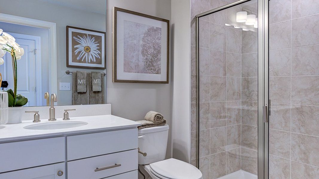 Representative furnished interior of a home built from the Newport by Taylor Morrison in Hidden Creek, Cary (Image 32).