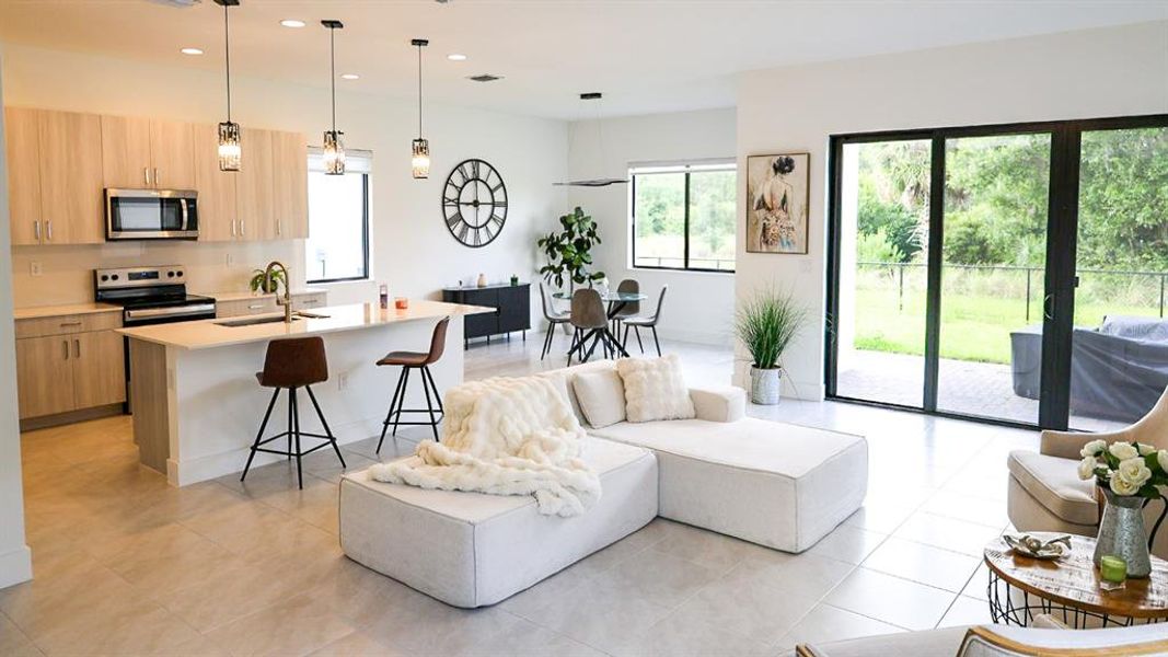 Furnished interior view inside a new home in , Ave Maria (Image 10). Furnished interior view inside a new home in , Ave Maria (Image 10).
