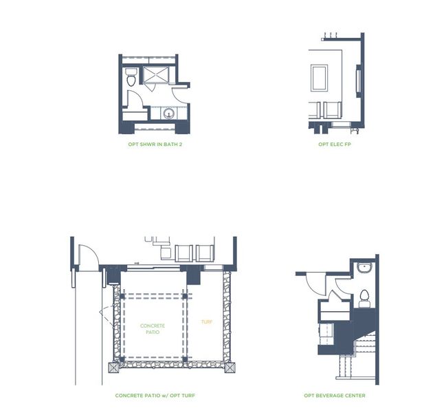 2D floor plan layout for the Muirfield 3 by Grenadier Homes in The Tribute, The Colony, TX (Image 1).