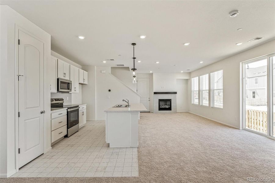 Furnished interior view inside a new home in Turnberry, Commerce City (Image 5). Furnished interior view inside a new home in Turnberry, Commerce City (Image 5).