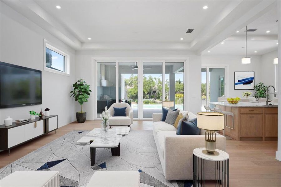 Furnished interior view inside a new home in , Sarasota (Image 42).