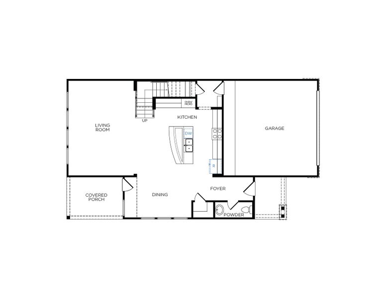2D floor plan layout for the Santa Rosa by Tricoast Homes in Summer Place  35', Montgomery, TX (Image 10).