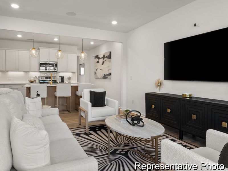 Furnished interior view inside a new home in North District at Flowers Plantation Townhomes, Clayton (Image 7).