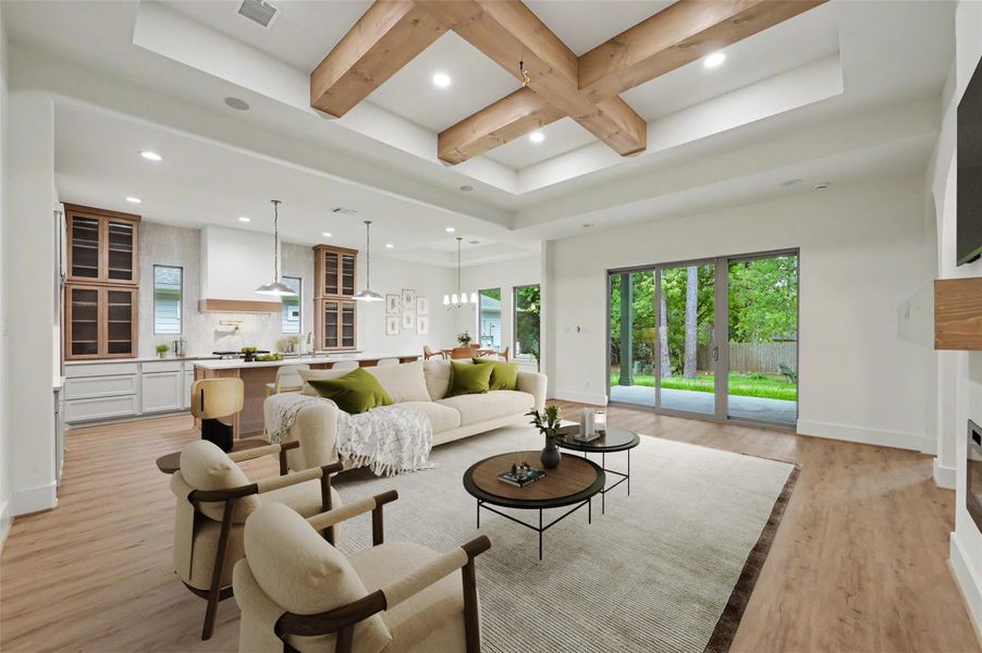 Awesome open layout with the right amount of natural light coming in. *Virtually staged