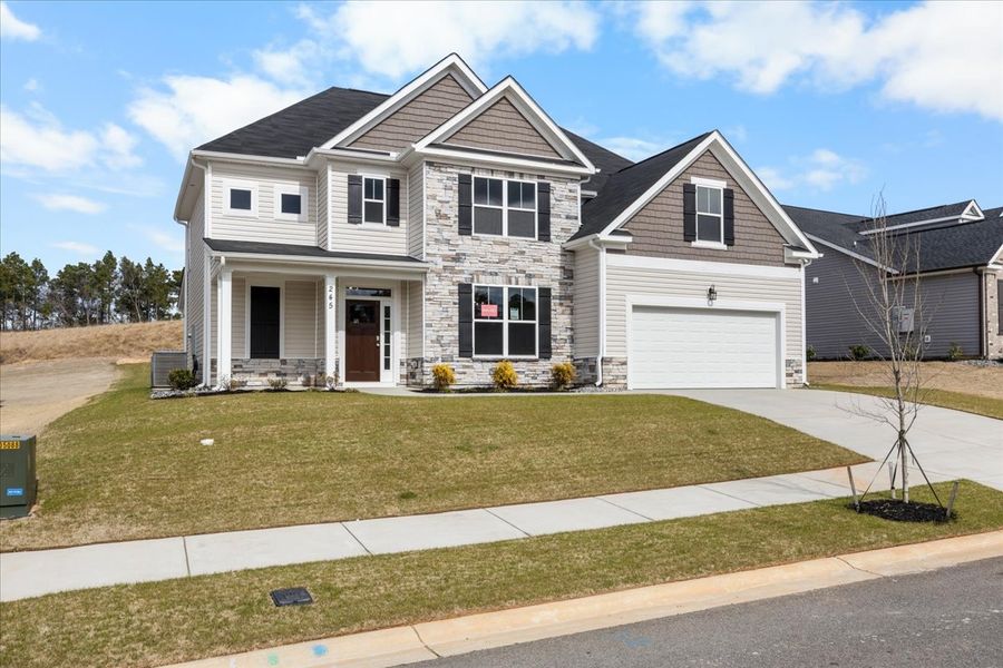 Front exterior of a new home in Windsor, North Augusta, SC, highlighting curb appeal (Image 19).