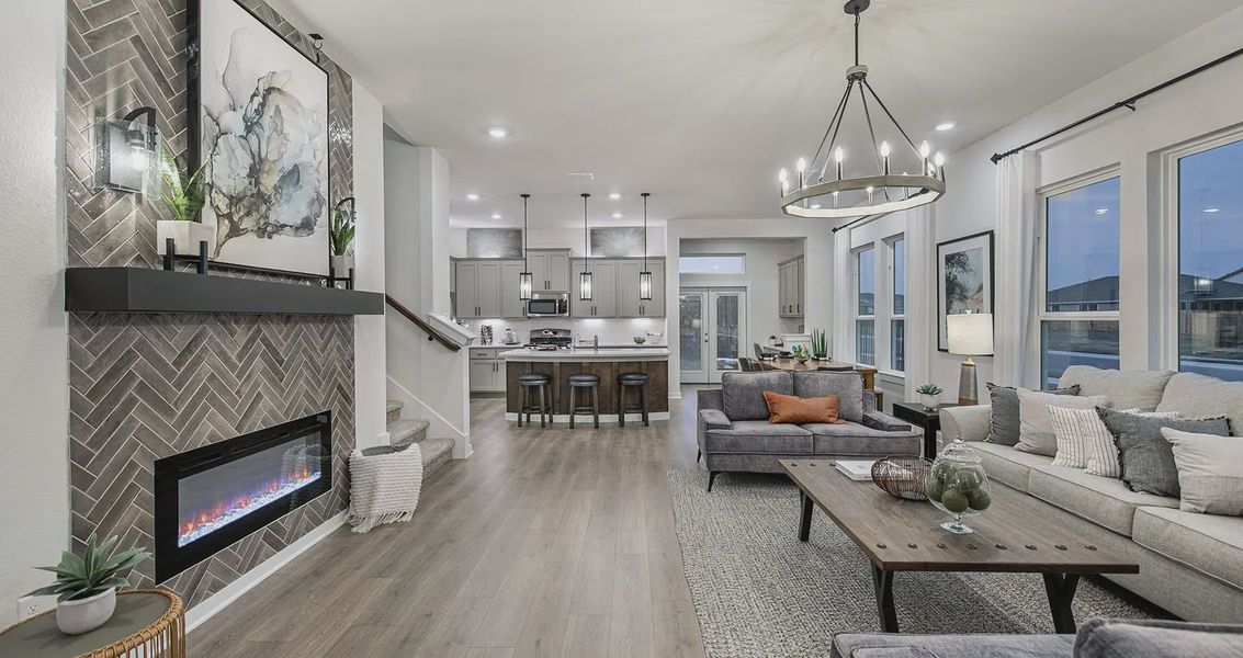 Representative furnished interior of a home built from the Wendy by Chesmar Homes in Meyer Ranch, New Braunfels (Image 6).