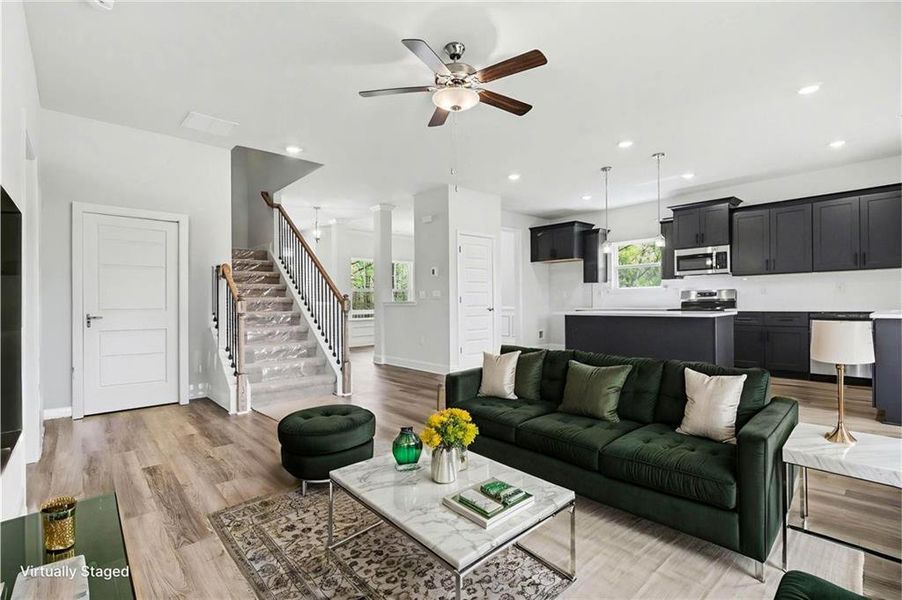 Furnished interior view inside a new home in The Fields of Walnut Creek, Pendergrass (Image 15).