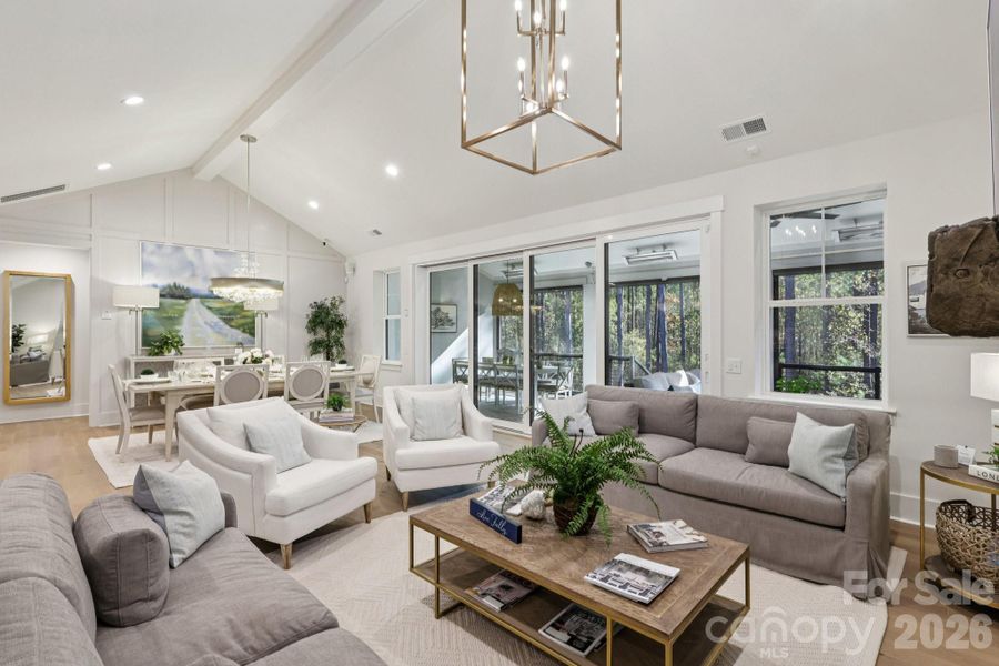 Furnished interior view inside a new home in , Charlotte (Image 9). Furnished interior view inside a new home in , Charlotte (Image 9).