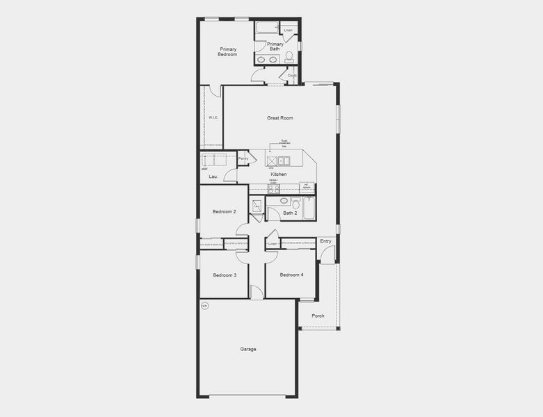2D floor plan layout for the Plan 1637 by KB Home in Chapel Manor I, Zephyrhills, FL (Image 3). 2D floor plan layout for the Plan 1637 by KB Home in Chapel Manor I, Zephyrhills, FL (Image 3).