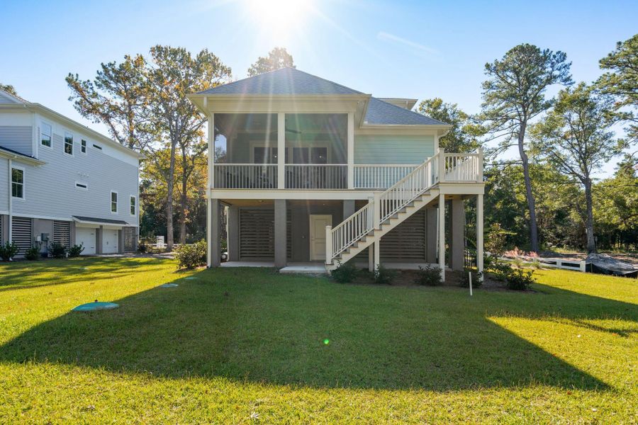 Exterior details and patio area of a home in , Johns Island (Image 34).