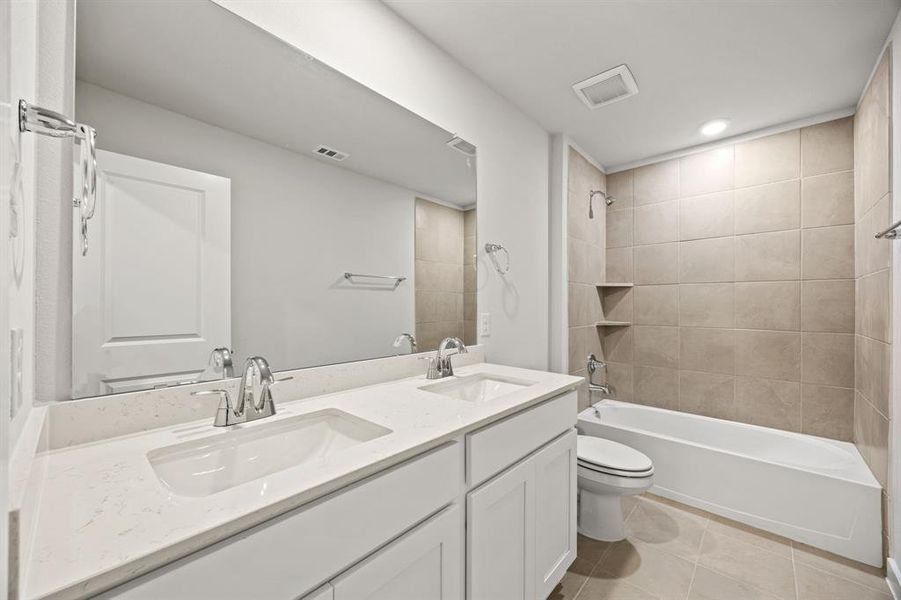 Furnished interior view inside a new home in Prestige Collection at Overland Grove, Forney (Image 3).