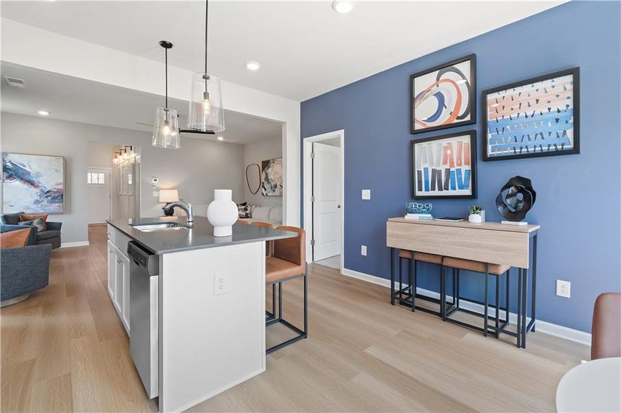 Furnished interior view inside a new home in Enclave at Evergreen, Fairburn (Image 14).