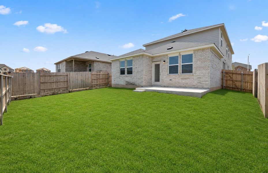 Exterior details and patio area of a home in Sunfield, Buda (Image 2). Exterior details and patio area of a home in Sunfield, Buda (Image 2).