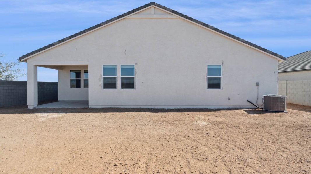 Exterior details and patio area of a home in Saguaro Bloom, Marana (Image 3).