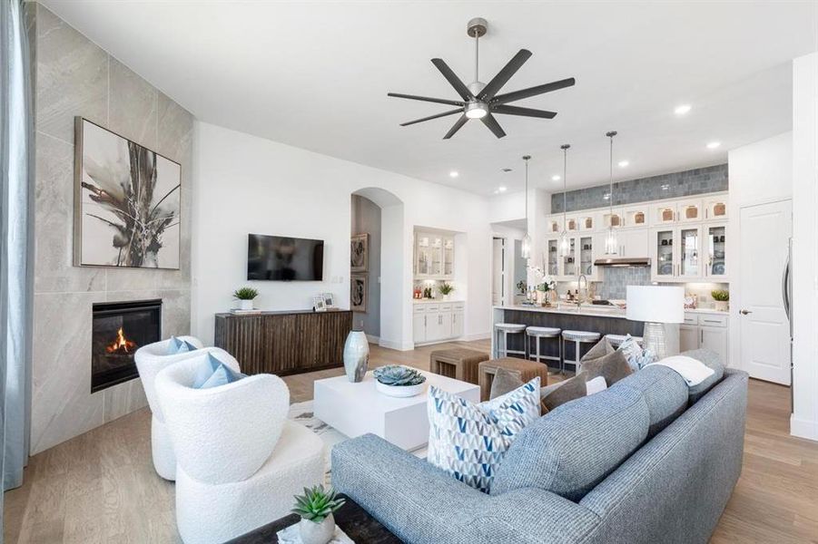 Furnished interior view inside a new home in Trinity Falls, McKinney (Image 9).