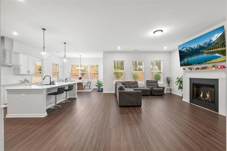 Furnished interior view inside a new home in Enclave at Edgewater, Holly Springs (Image 7).