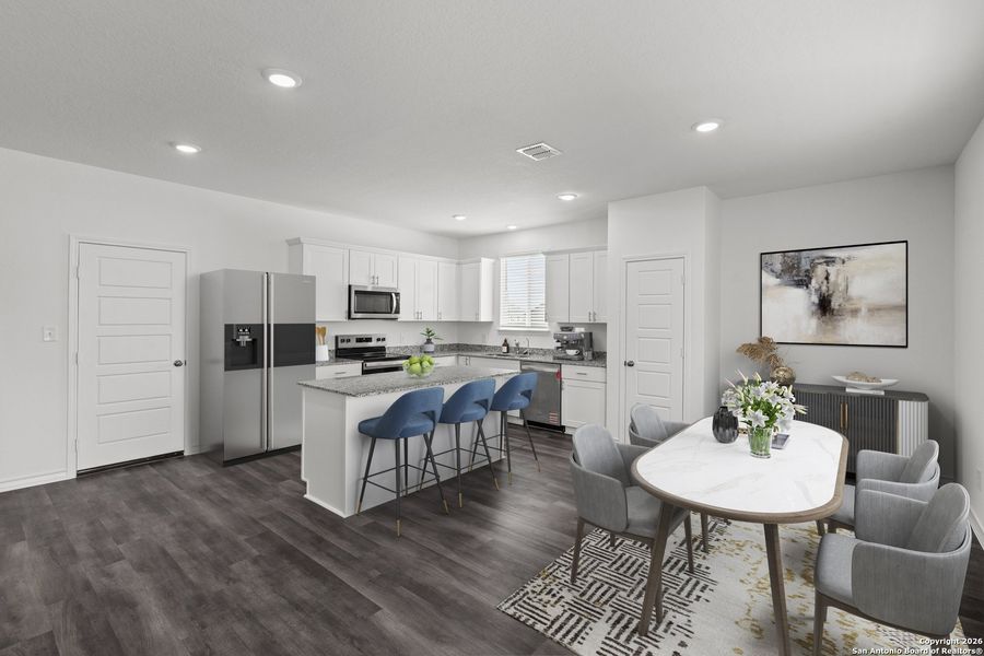 Furnished interior view inside a new home in Meadows at Clear Springs, New Braunfels (Image 5).