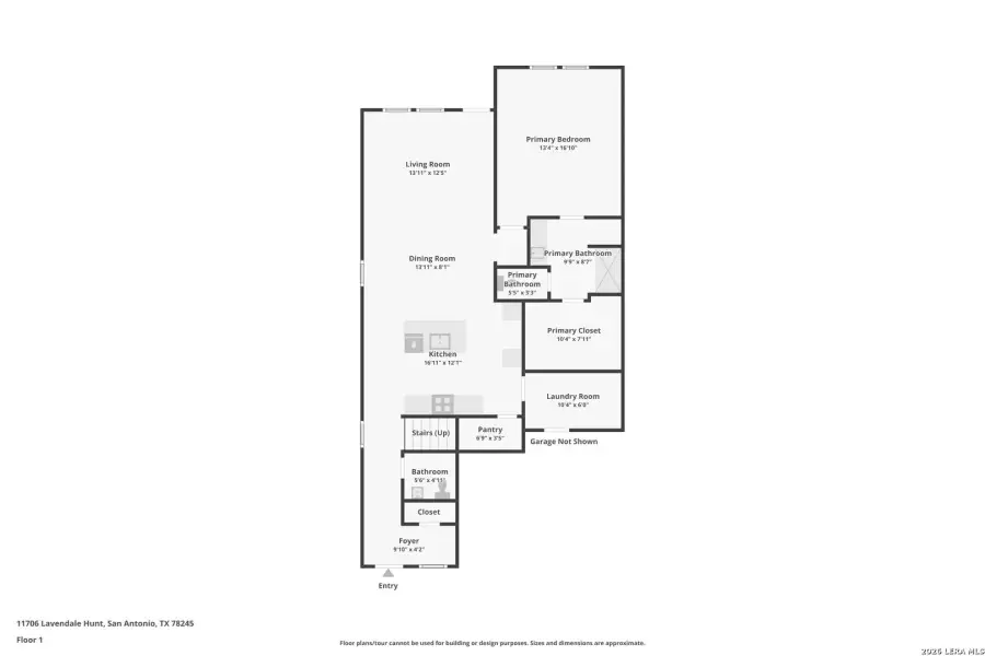 2D floor plan layout of this home in Laurel Vistas, San Antonio, TX (Image 4).