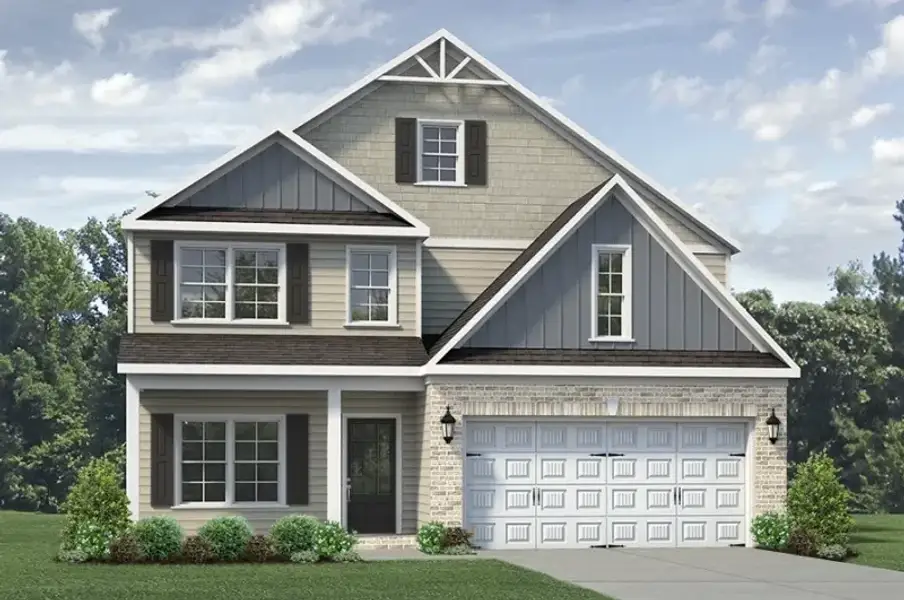 Representative exterior photo of a completed home built from the Jamestown by Keystone Homes NC in Trinity Meadows, Trinity, NC (Image 34).