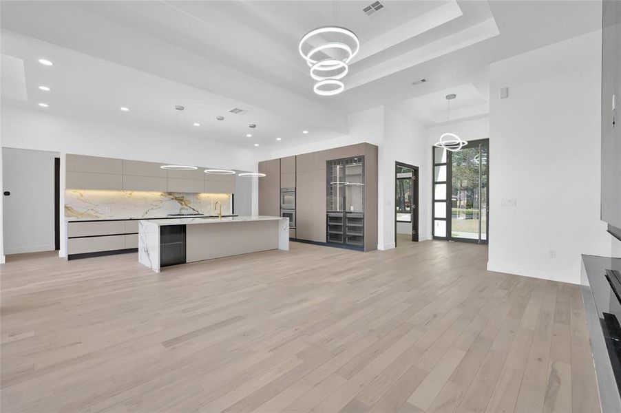 Spacious open-concept kitchen and living area, perfect for modern living and entertaining.