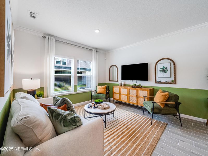 Furnished interior view inside a new home in Silver Falls Townhomes at Silverleaf, St. Augustine (Image 23). Furnished interior view inside a new home in Silver Falls Townhomes at Silverleaf, St. Augustine (Image 23).