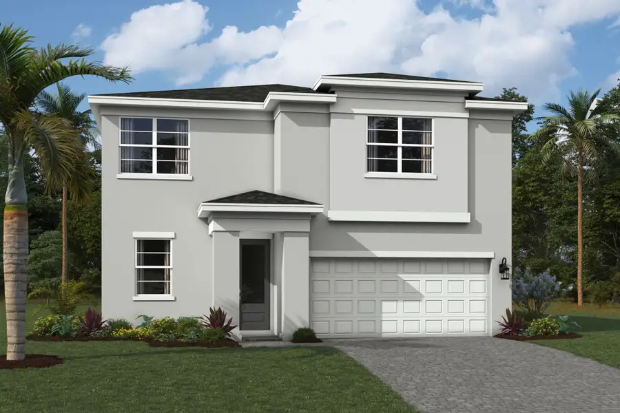 Representative exterior photo of a completed home built from the Benton by Mattamy Homes in Forest, Greenacres, FL (Image 2). Representative exterior photo of a completed home built from the Benton by Mattamy Homes in Forest, Greenacres, FL (Image 2).