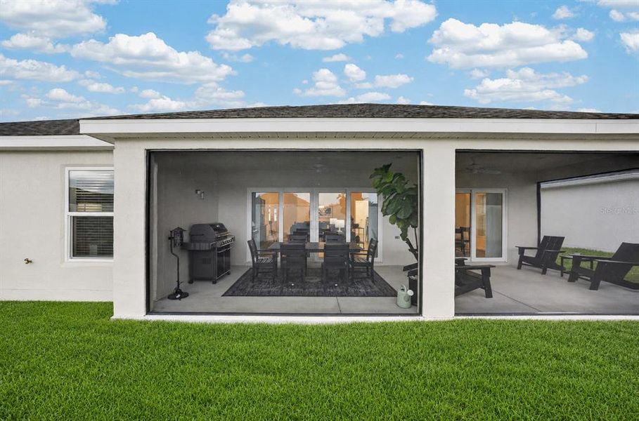 Exterior details and patio area of a home in , The Villages (Image 24). Exterior details and patio area of a home in , The Villages (Image 24).