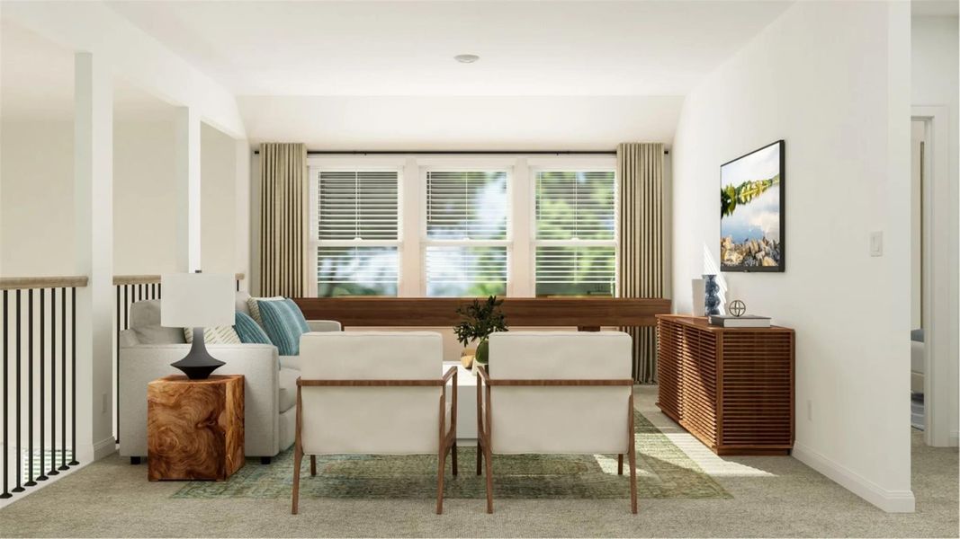 Furnished interior view inside a new home in Lively Ranch: Brookstone Collection, Georgetown (Image 21).