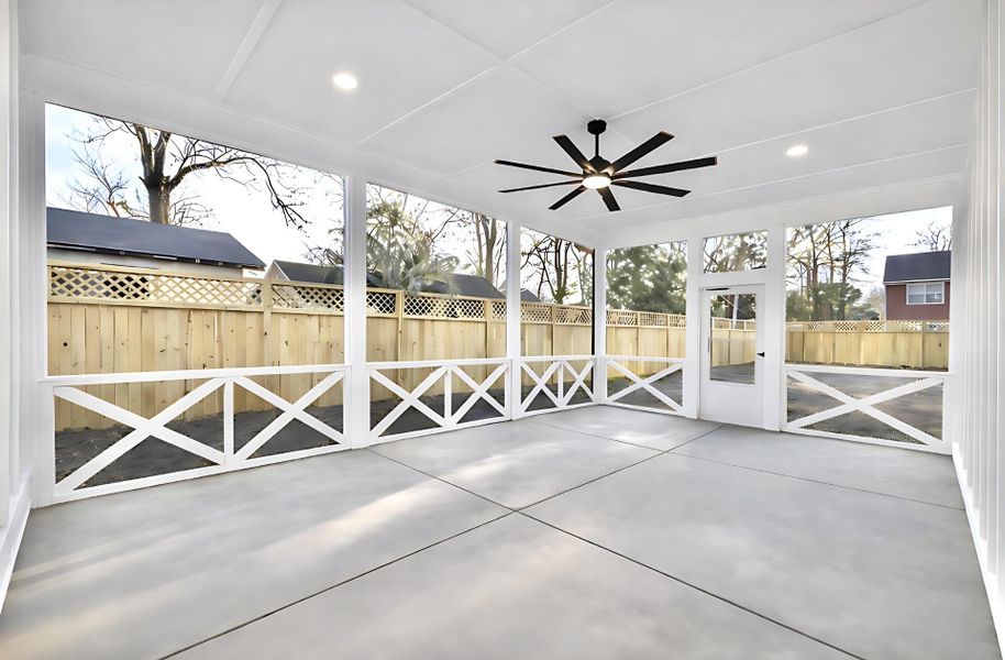Exterior details and patio area of a home in , North Charleston (Image 30).
