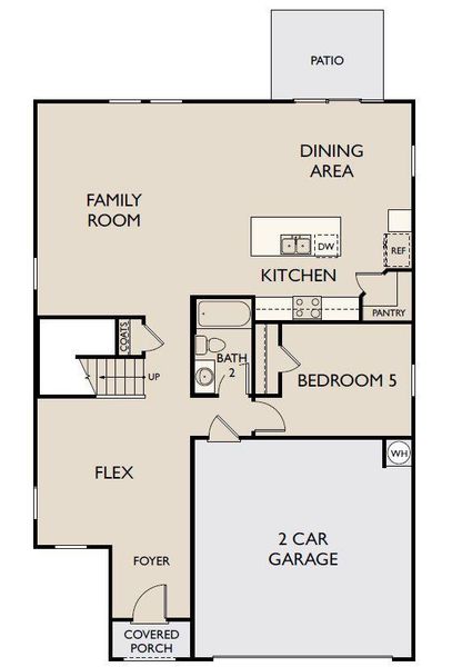 2D floor plan layout of this home in Castlewood South, Taylor, TX (Image 3).