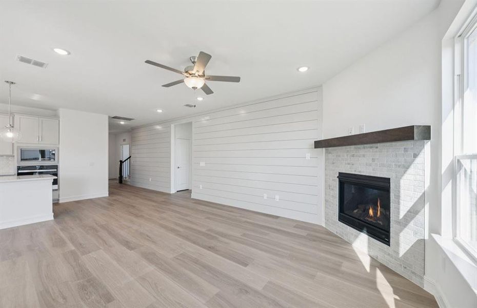 Gorgeous statement wall in living area