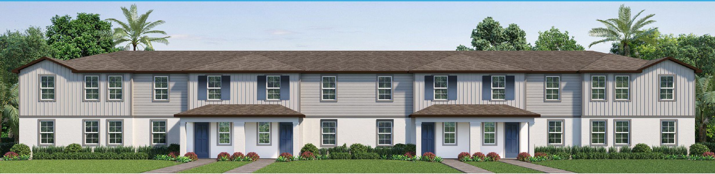 Front exterior of a new home in Eden Crest, Apopka, FL, highlighting curb appeal (Image 2).