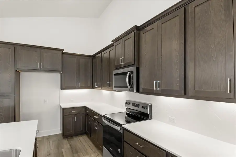 Furnished interior view inside a new home in The Enclave at Hidden Oaks, Georgetown (Image 7). Furnished interior view inside a new home in The Enclave at Hidden Oaks, Georgetown (Image 7).