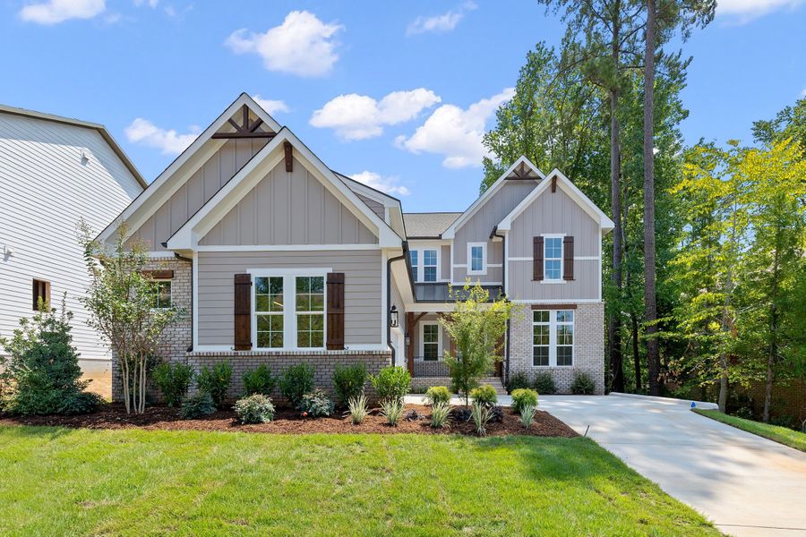 Representative exterior photo of a completed home built from the The Emerson by RobuckHomes in Stonehenge, Raleigh, NC (Image 36).