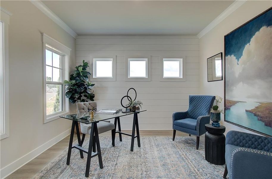 Furnished interior view inside a new home in Rosewood Lake Estates, Hoschton (Image 47).
