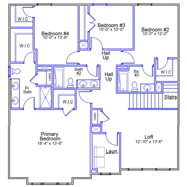 2D floor plan layout of this home in Stapleton, Clemmons, NC (Image 3).