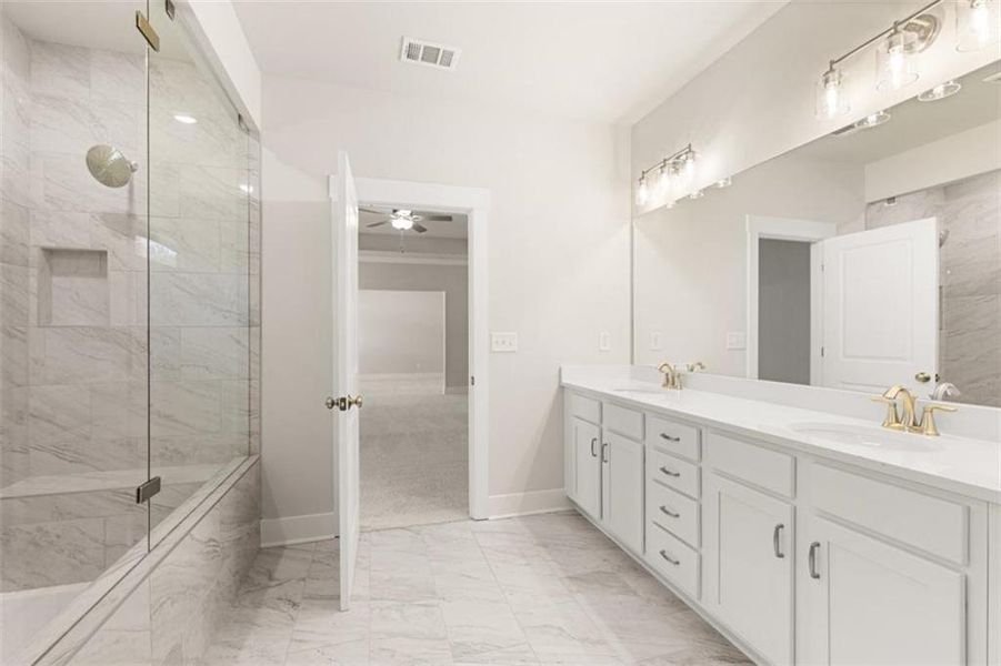 Furnished interior view inside a new home in Traditions of Braselton, Jefferson (Image 13).