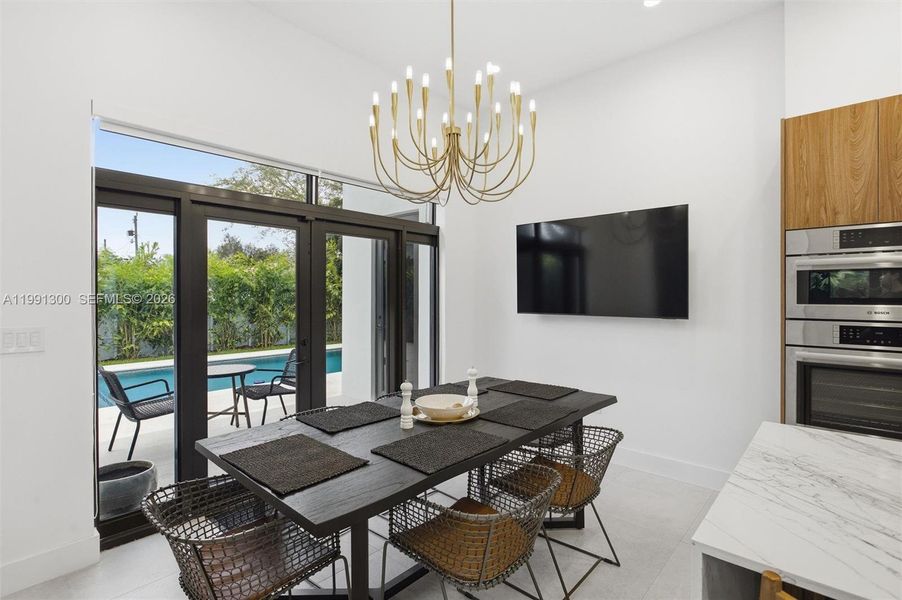 Furnished interior view inside a new home in , Miami (Image 10).