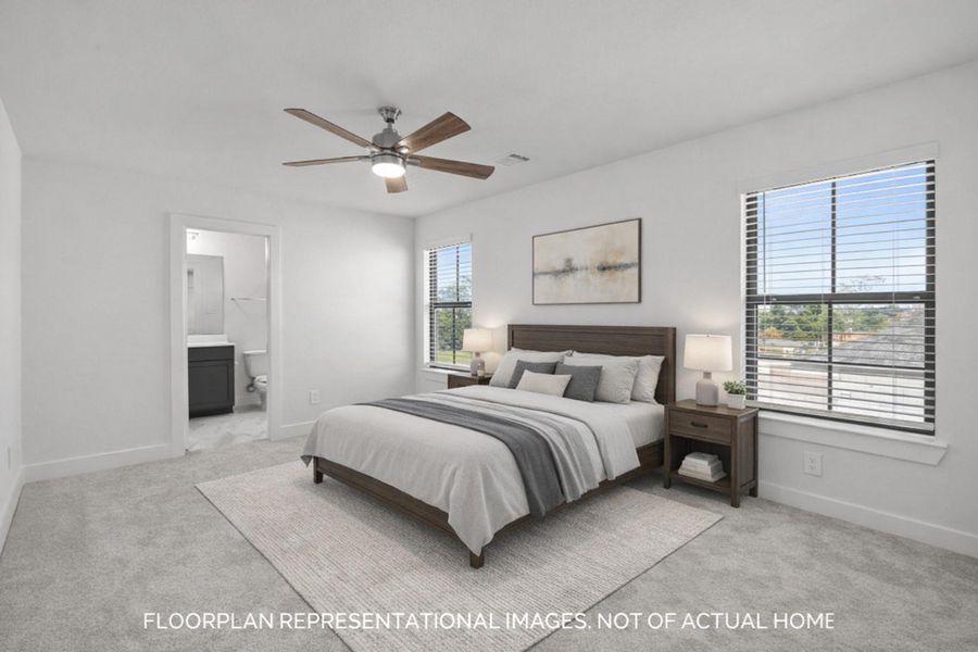 Furnished interior view inside a new home in Lone Star Landing, Montgomery (Image 8).