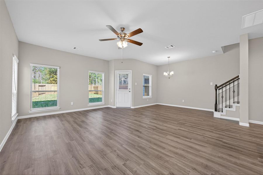 Spacious, unfurnished interior of a new home in Woodland Lakes, Huffman (Image 37).