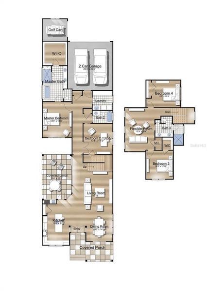 2D floor plan layout of this home in , Newberry, FL (Image 2). 2D floor plan layout of this home in , Newberry, FL (Image 2).
