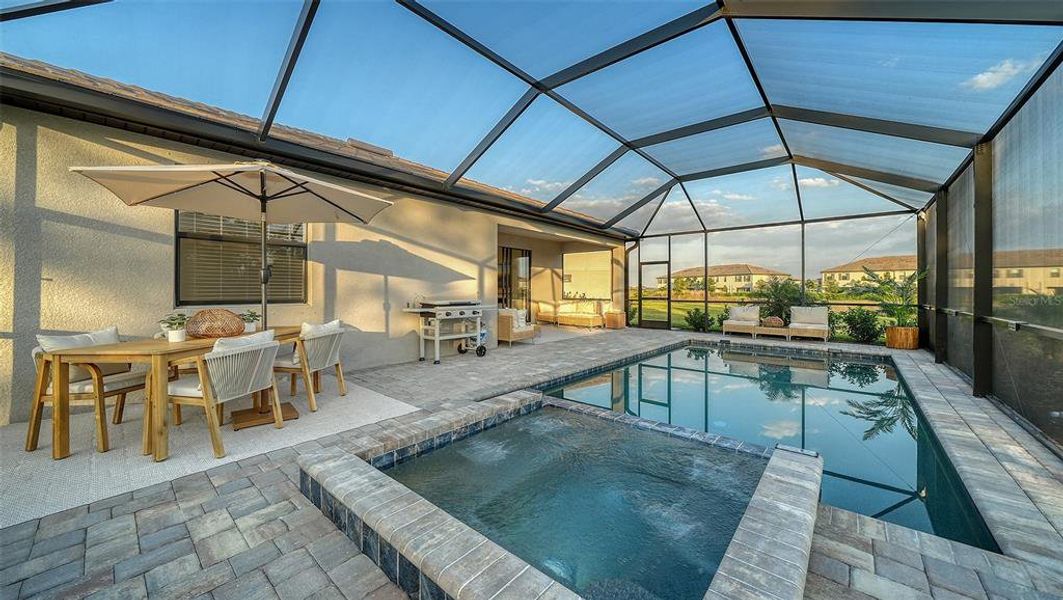 Exterior details and patio area of a home in Lorraine Lakes at Lakewood Ranch, Lakewood Ranch (Image 29).