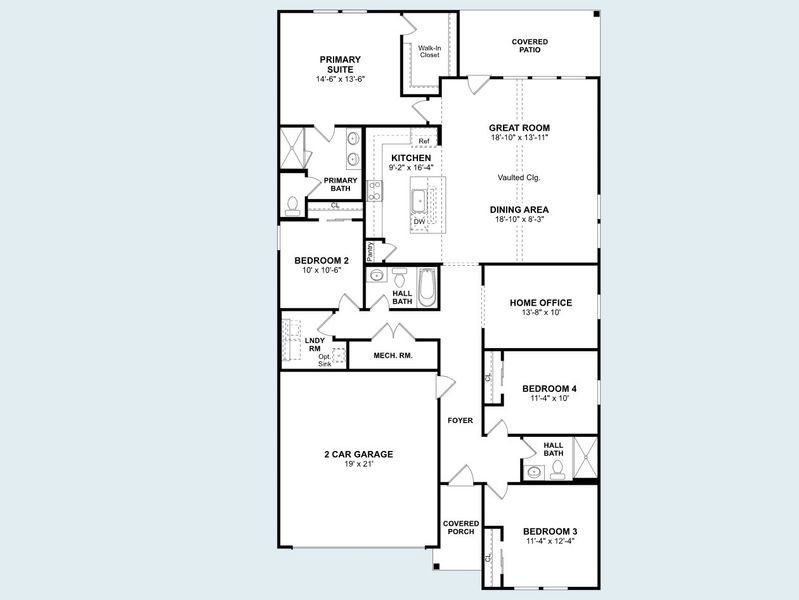 2D floor plan layout of this home in Aspire at Noble Ridge, Howe, TX (Image 5). 2D floor plan layout of this home in Aspire at Noble Ridge, Howe, TX (Image 5).