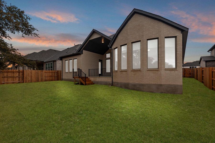 Rear of Home and Private Backyard