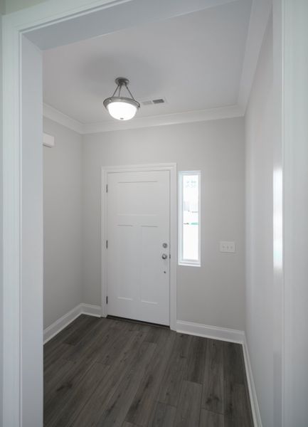 Representative unfurnished interior of a home built from the The McKee by Cothran Homes in Holly Ridge, Greenville (Image 23). Representative unfurnished interior of a home built from the The McKee by Cothran Homes in Holly Ridge, Greenville (Image 23).