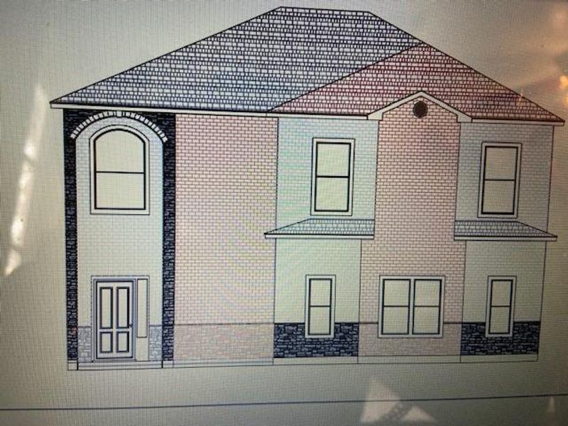 Exterior rendering of this home design in , Houston, TX (Image 3). Exterior rendering of this home design in , Houston, TX (Image 3).